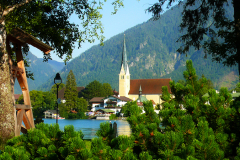 Malerwinkel-Rottach-Egern-Tegernsee-See-Kirche Malerwinkel-Rottach-Egern-Tegernsee-See-Kirche